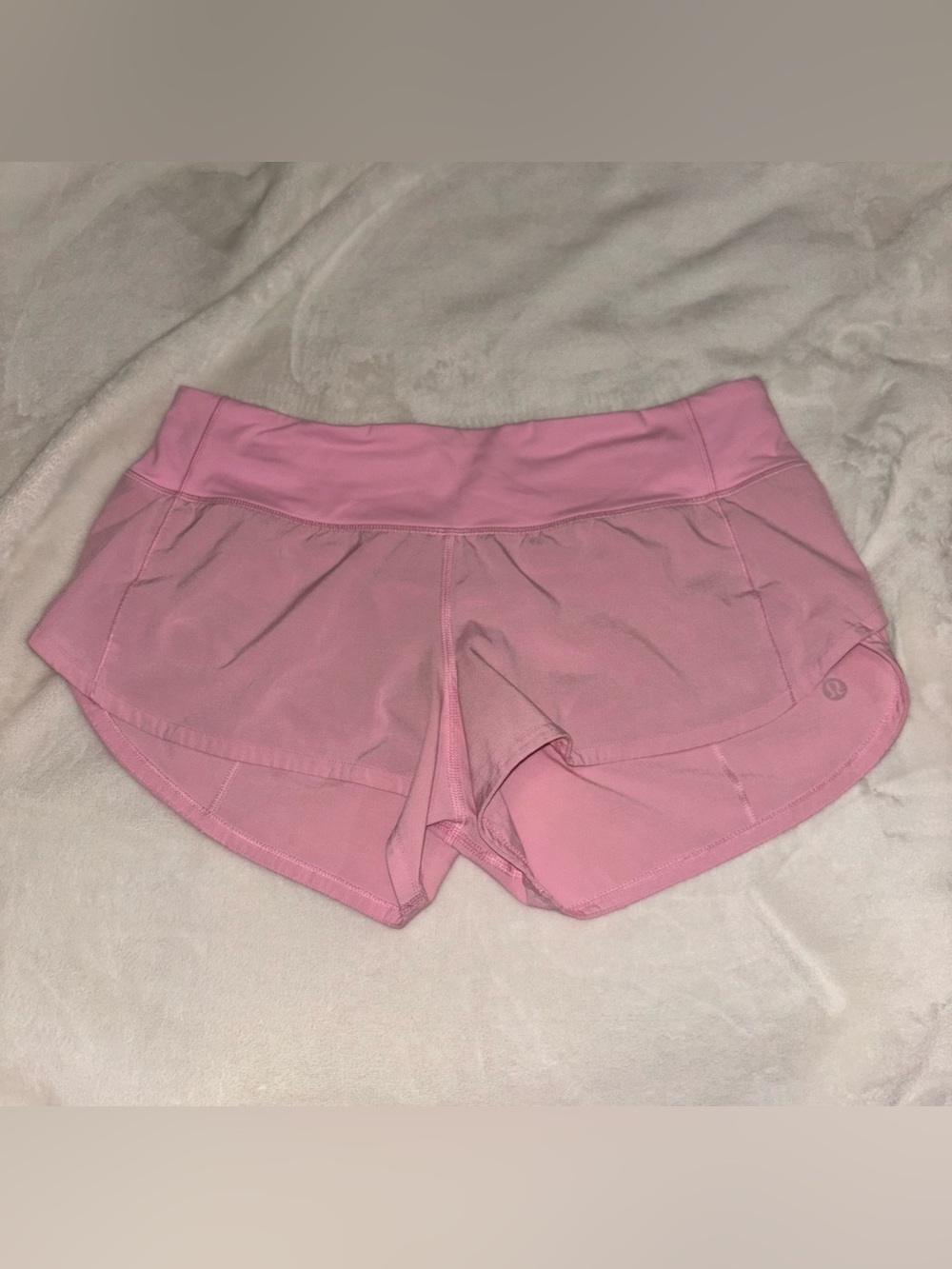 Light pink Lululemon speed up shorts